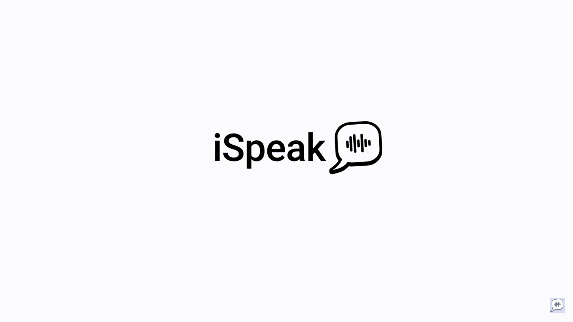 iSpeak video